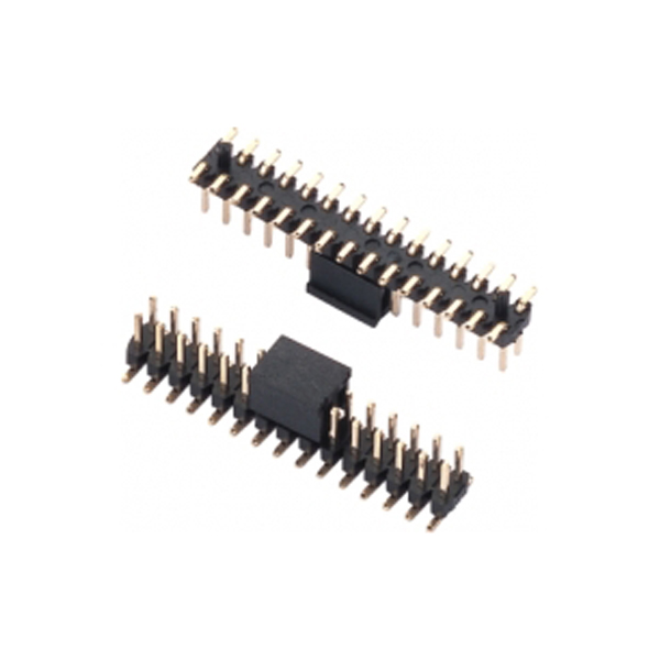 2.0排针双排 立贴带柱